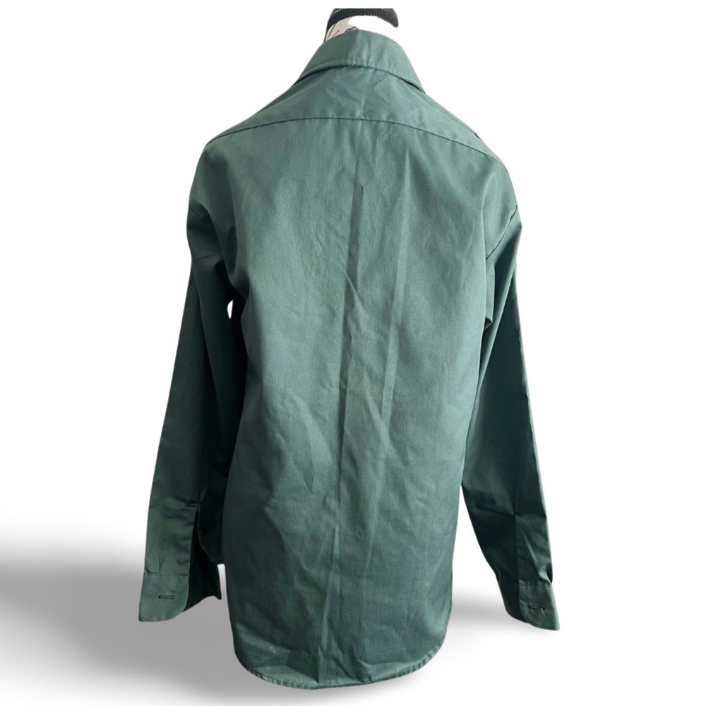 🇨🇦 90s Big Bill Green Work Shirt Button-Up Size Small Men Medium Women - Picture 3 of 4